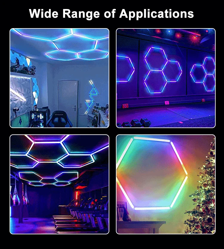 Wholesale Custom Safety Remote Control Hexagon Lighting Rgb Led Work Light 12V