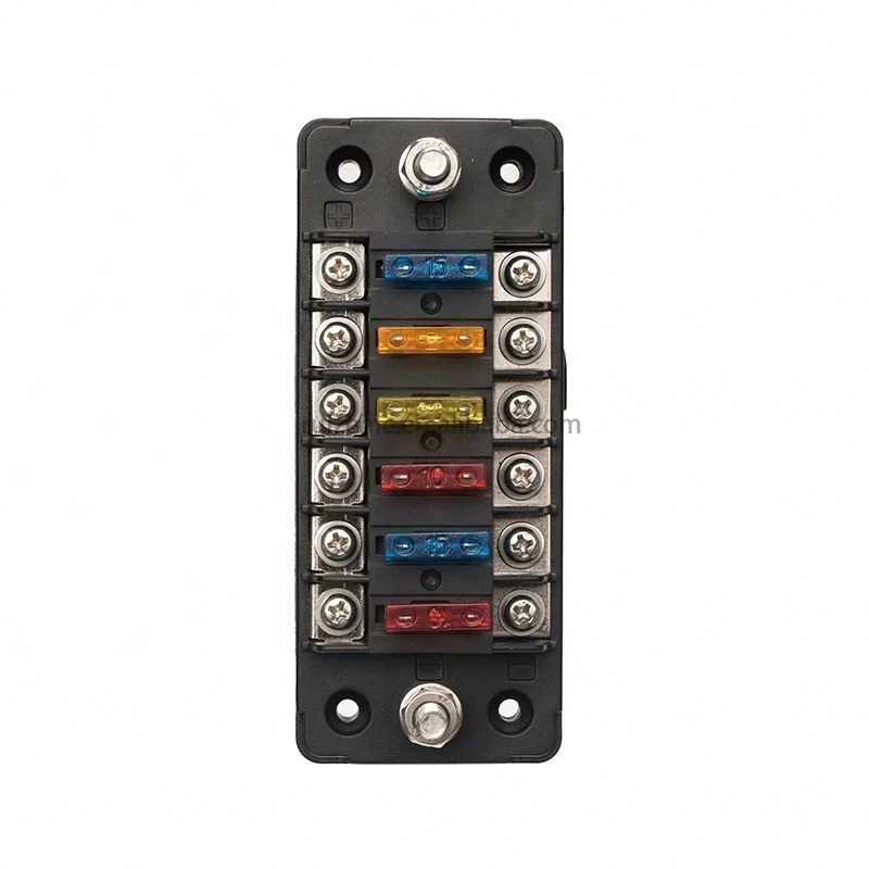 Onein 6out vehicle fuse Seat 6bit fuse box lampfree high current with independent positive and negative pole busbar