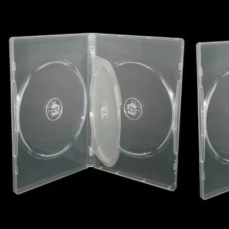 3disc portable great moulding 14mm dvd storage jewel cases players transparent plastic dvd boxes