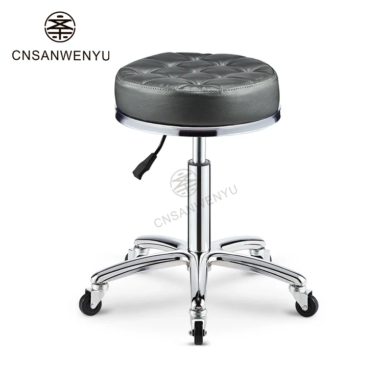 Cheap quality hot adjustable hydraulic rolling modern simple moving stool salon stool beauty chair