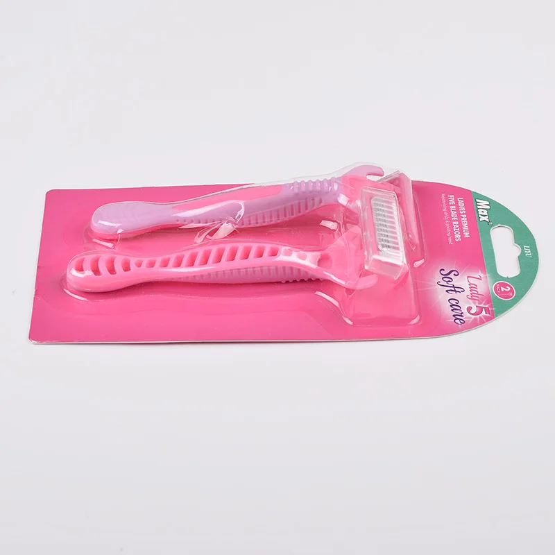 High quality 2Pcs Per Pack Max 5 blade wholesale razor blades high quality stainless steel razor disposable for lady