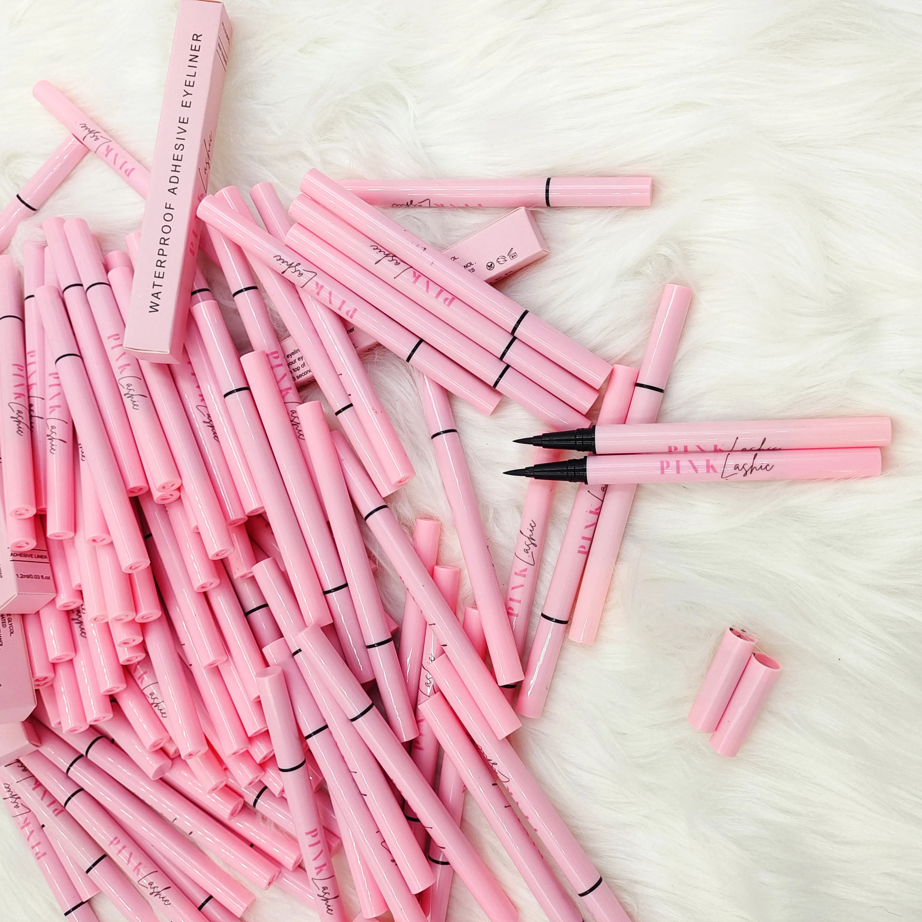 2 in 1 eyewaterproof liquid eyeliner custom logo, light pink eyeliner manufacturing, high quality black eyeliner pencil makeup