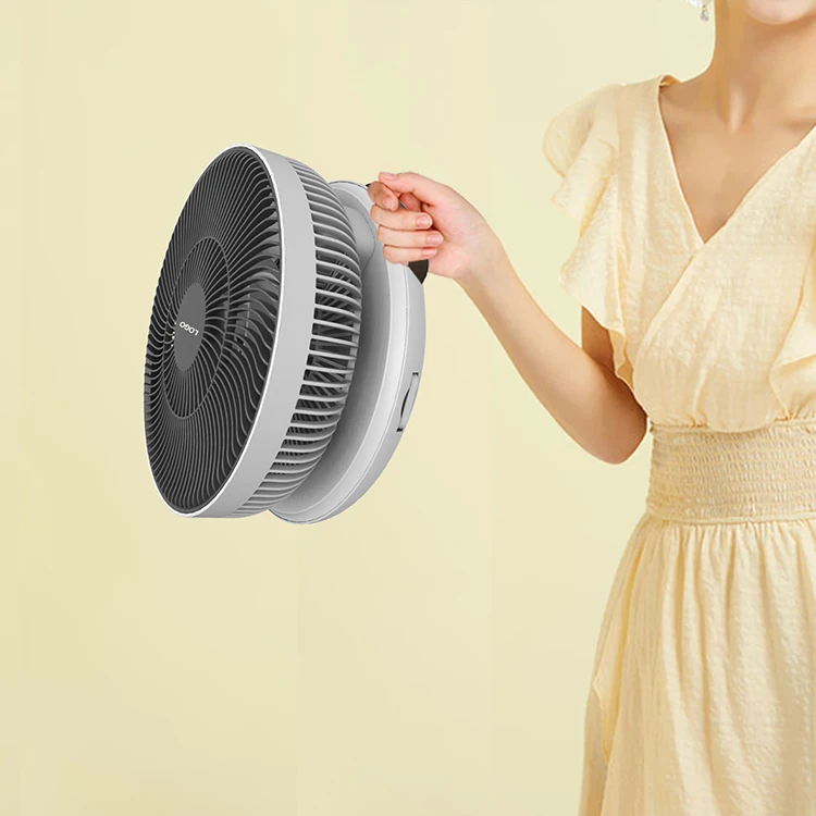 Easy assembly modern remote control floor standing air circulator  height adjustable stand solar fan