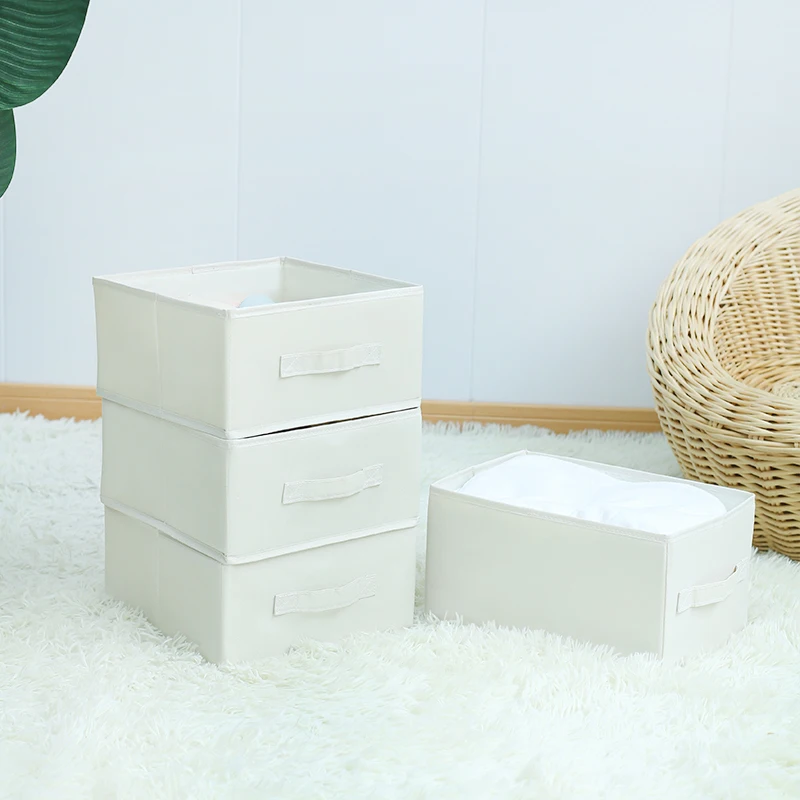 Small 600D oxford fabric Storage grids without lid for Closet Organization, home storage & organization storage drawers white