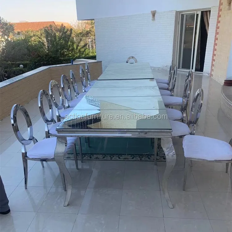 gold gilt stainless steel banquet dining chairs for nobility in high quality