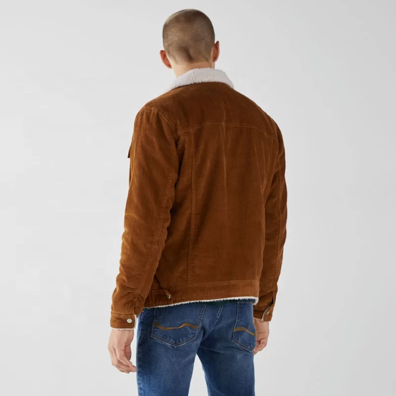 Прямая продажа с фабрики, оптовая продажа, рабочая одежда, зимние куртки, Мужская Вельветовая куртка с меховой подкладкой