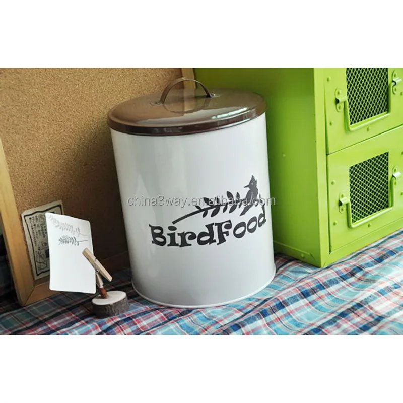 High Quality Galvanized Metal  Dogs Food Container With Lid  Pet Food Storage