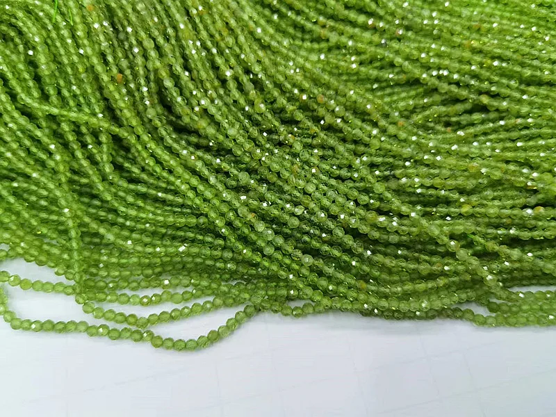 Natural Smooth Charm Gemstone Faceted 4mm Olivine And Citrine Stone Loose Beads Cut Shape For Jewelry Making