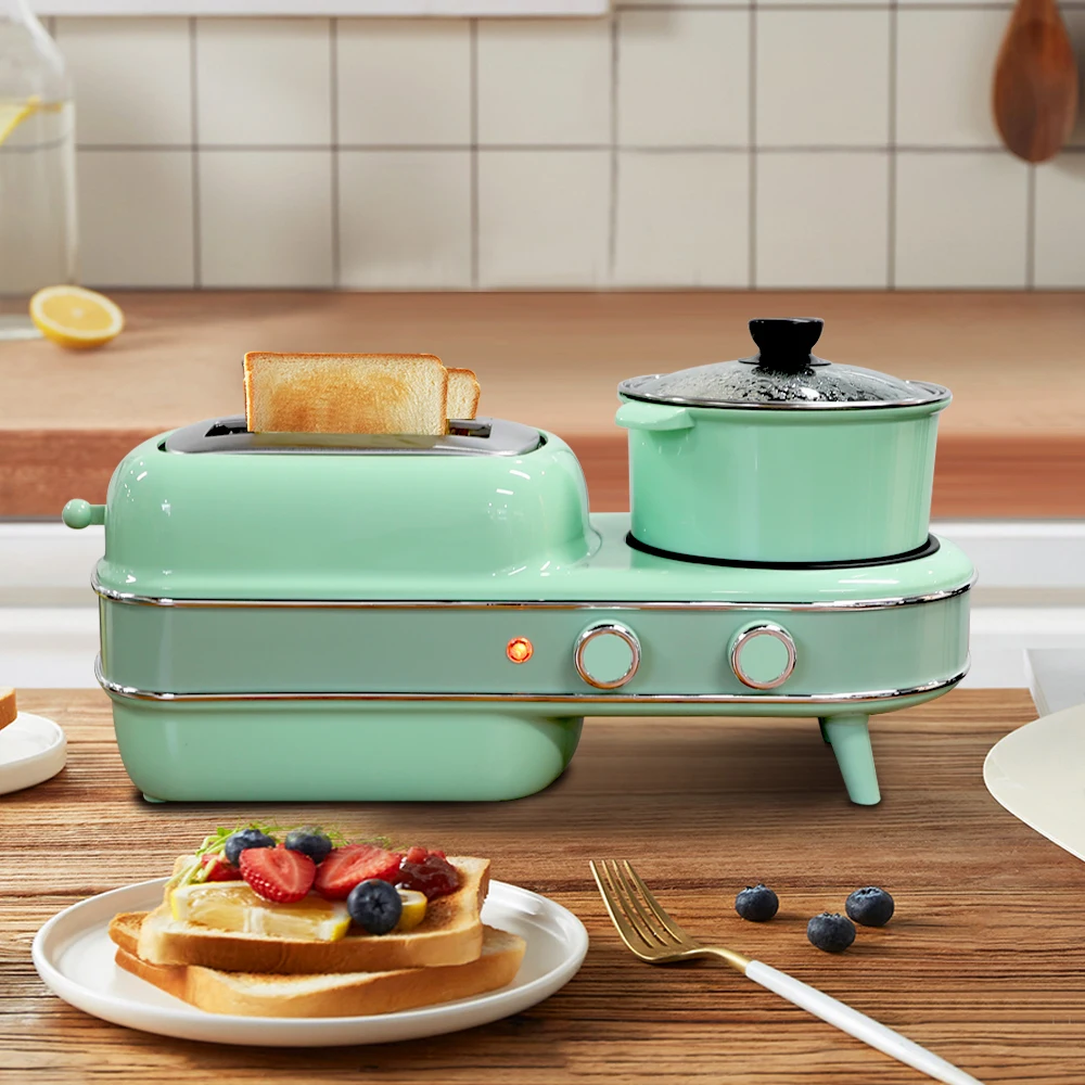 Breakfast Machine 3 in 1 Bread Machine Function Function Electric frying pan electric frying pan toaster household appliance