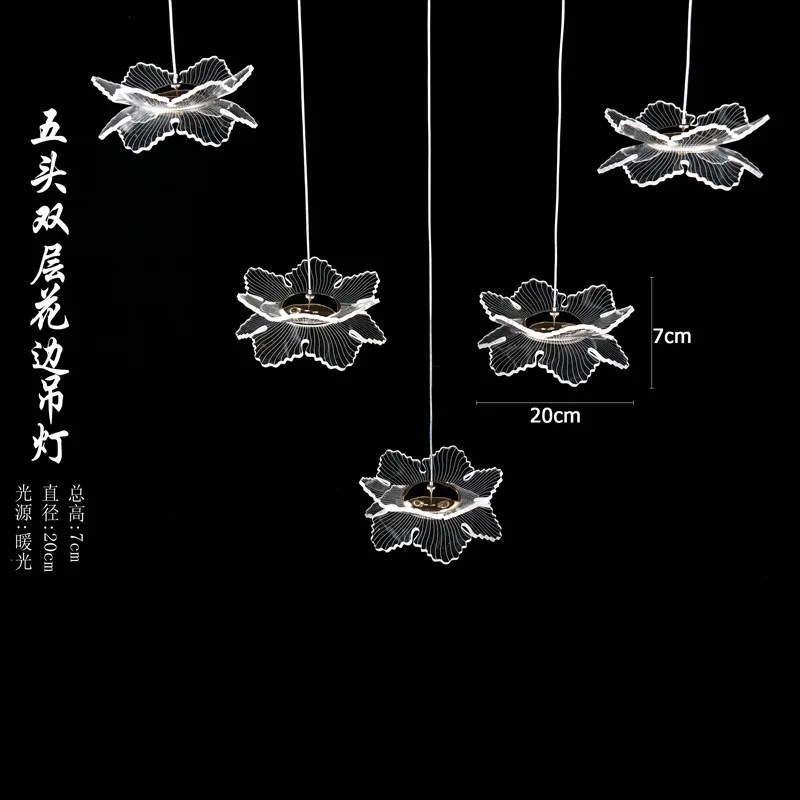 Wedding ceiling decoration decoration lighting creative wedding props five-head double-layer lace chandelier