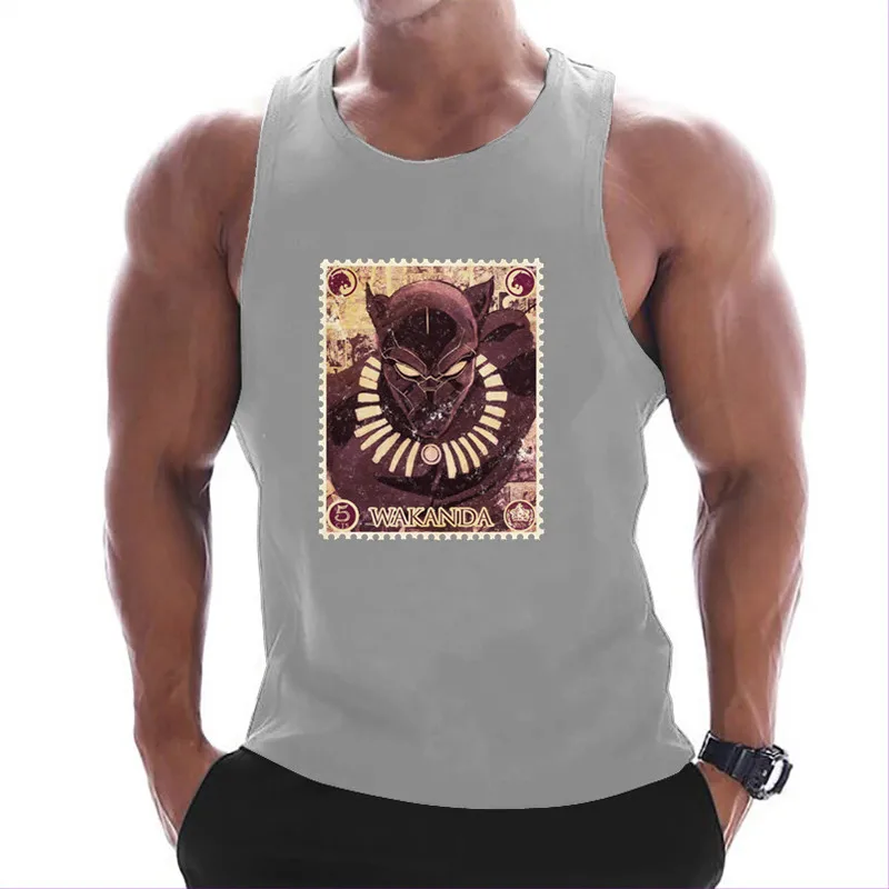 Почтовая печать от Afar Черная пантера Мужские Женские майки одежда для тренажерного зала Пасхальный подарок бесшовные спортивные 6xl летние без рукавов