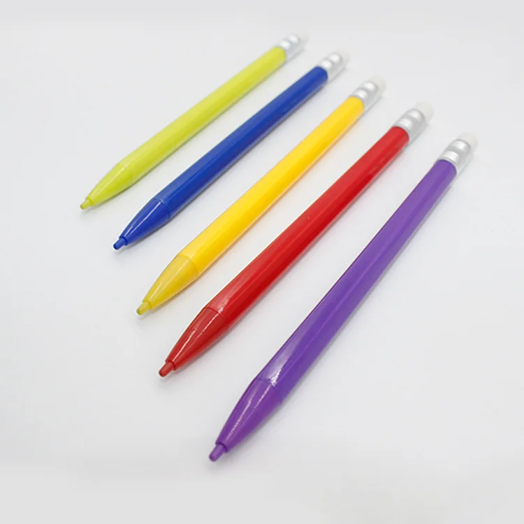 Price Cheap Custom Wholesale Plastic Appearance Six Edge Automatic Pencil Color Active Pencil Eraser Head Without Pen Pencil