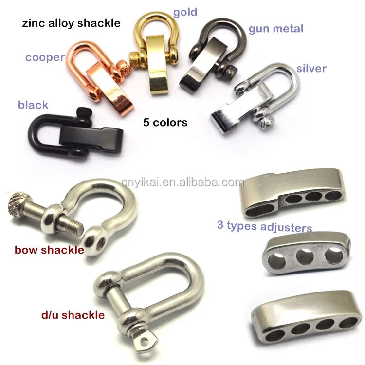 factory wholesale  survival shackle  adjustable  d shackle for paracord bracelet