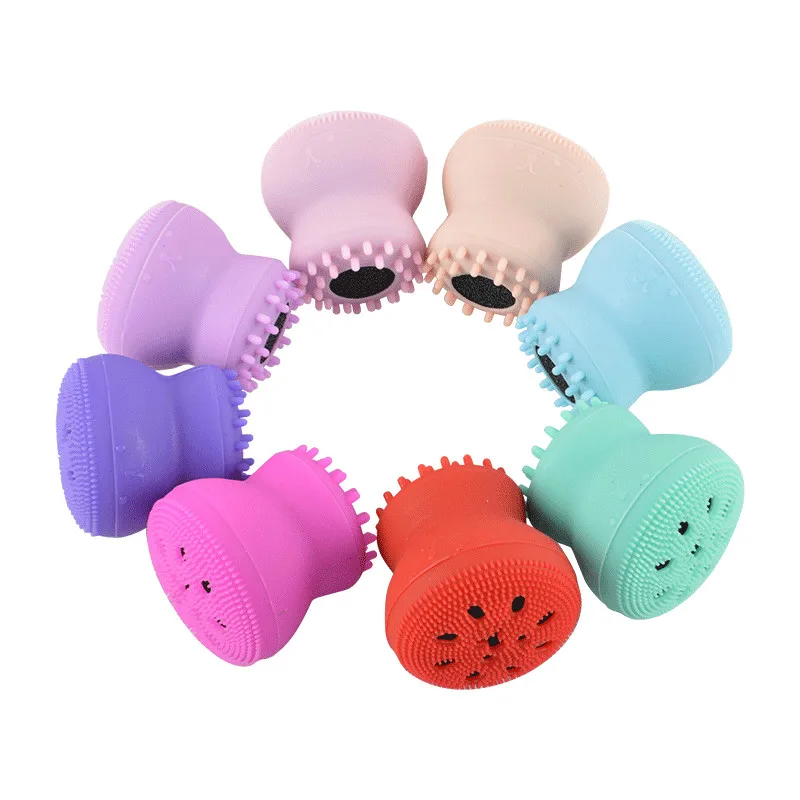Face Cleaning Brush Facial Exfoliator Massage Machine New Handheld Mat Scrubber Silicone Soft Facial Face Wash Brush