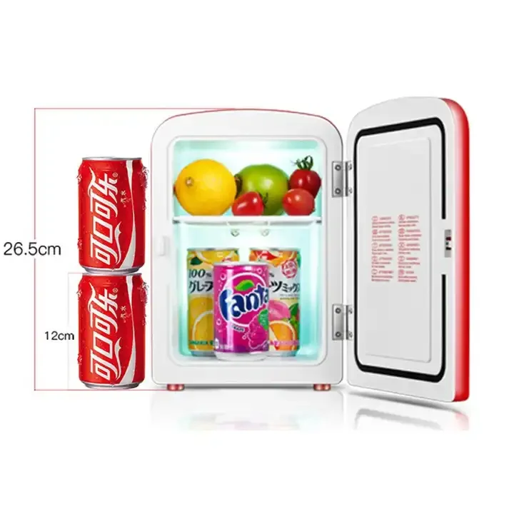 Portable Mini Fridge 4 Liter 6 Can Skincare Fridge Ac 120v Dc 12v Small Refrigerator Cooler And Warmer