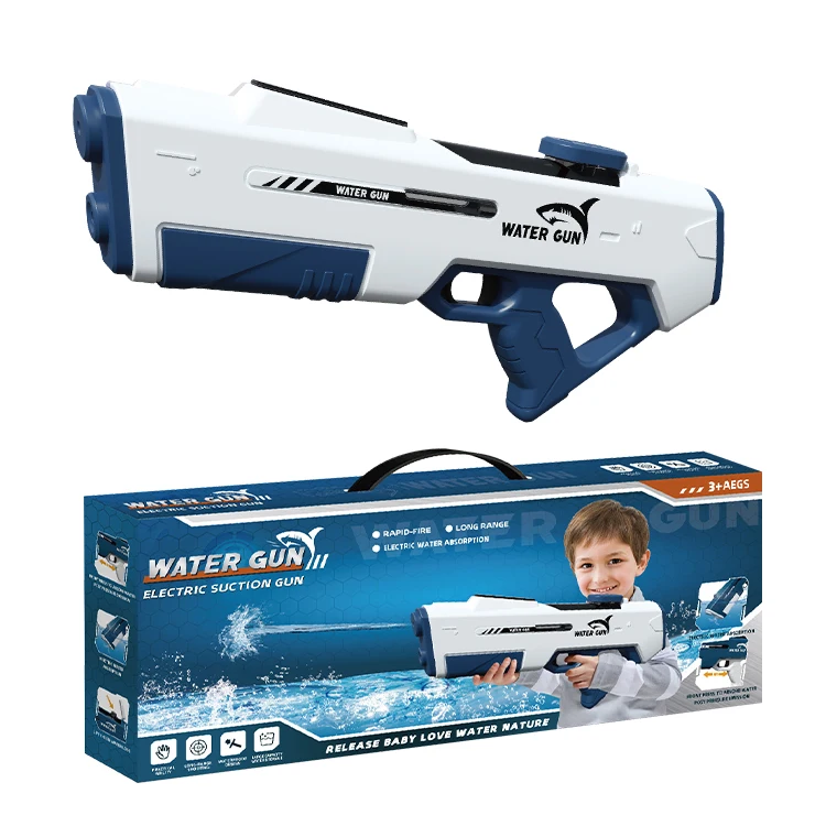 Automatic Water Gun Summer Beach Pool Backyard Outdoor Toys Water Blaster Powerful Electric Water Squirt Gun