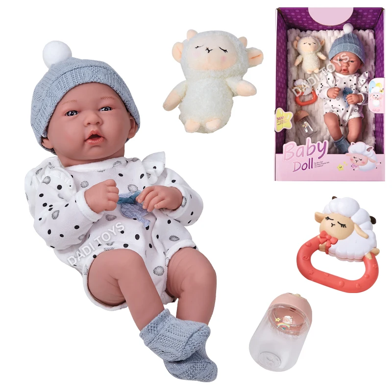 DADI OEM/ODM Rubber Simulation 14 Inch Soft Vinyl Baby Doll Realistic Reborn Baby Doll Kits