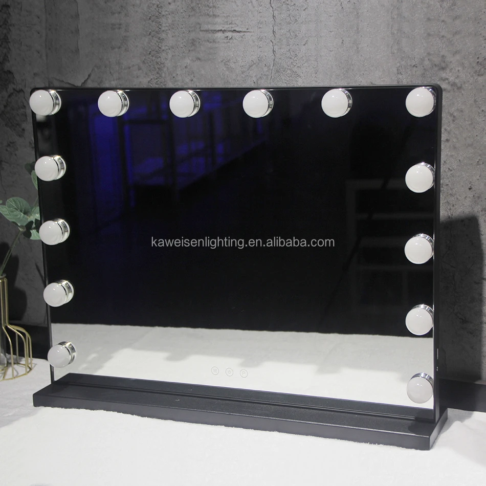 Big Seller Touch Screen Dimmable Hollywood Mirror Vanity Style Table Makeup Table Set With 14 bulb lights dimmable