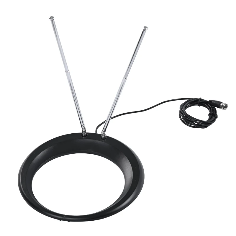 
GREENTEK Wall Mounted VHF UHF Metal Loop Basic HDTV Digital Indoor TV Antenna 