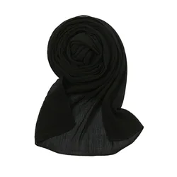 wholesale textured chiffon tudung shawl pleated headscarf muslim crinkle hijab scarves women