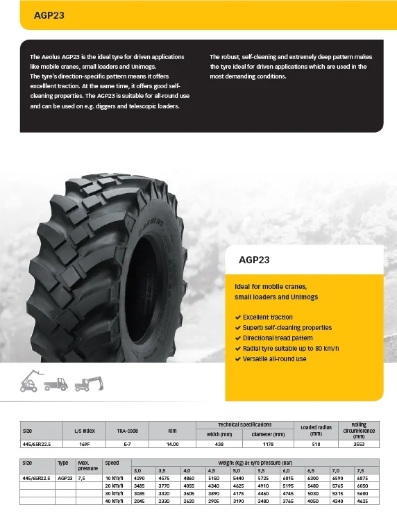 Шина AEOLUS AGP23 MPT 445/65R22.5 18R22.5
