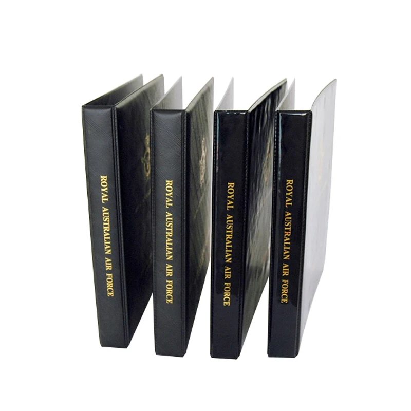 Best Selling Business A4 Gold Embossed Leather 3 Ring Binder Portfolio