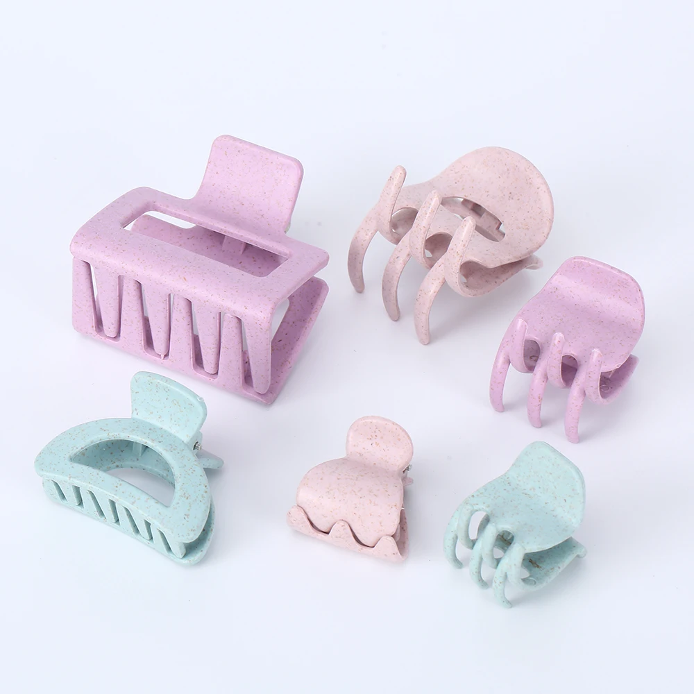 Wholesale 5 shaped claw hair clips small 1inch grip claw clamps mini hair claw clips for girls thin hair
