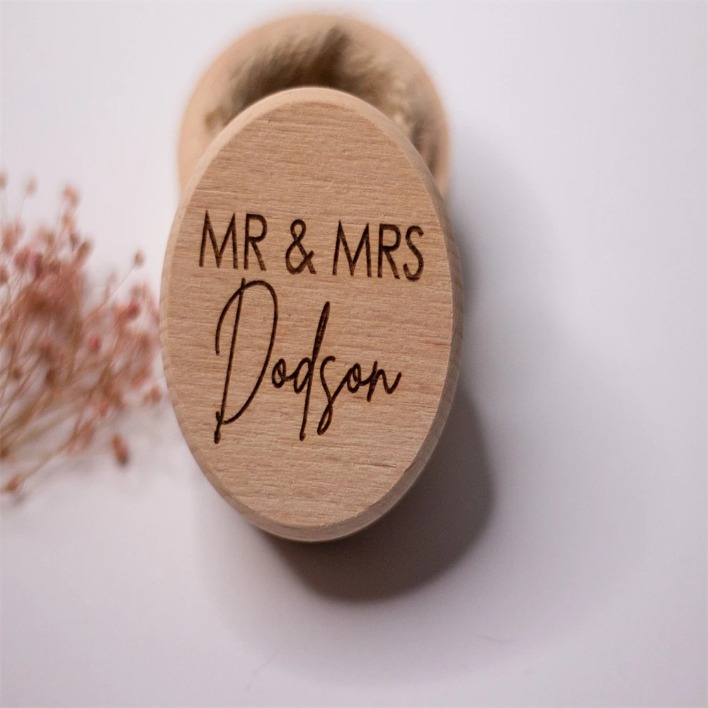 Factory Wholesale Wedding Keepsake Small Handmade Wooden Jewelry Personalized Round Gifts Engraved Ring Box
