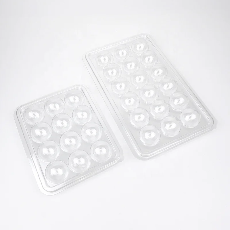 12 truffle chocolate candy custom transparent plastic clamshell blister packaging tray box