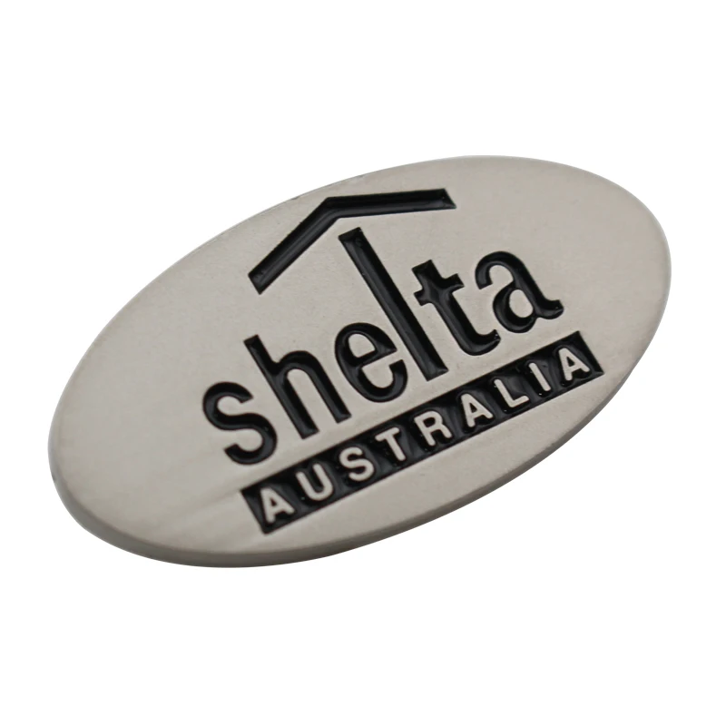 Custom Private Brand Logo Furniture Metal Tags Sewing Clothing Metal labels Bag Logo Labels Plate