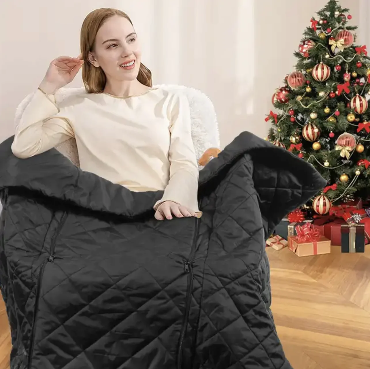 Low Voltage Portable Over Graphene Heat Protection Fast Heating Custom Graphene Heated Electric Blanket For Winter
