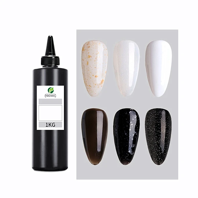 Colors gold foil top coat uv egg colored flake base nail polish