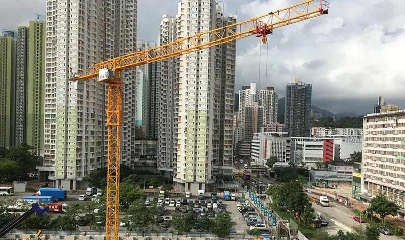 New used luffing mobile tower crane 2 fall and 4 fall qtz50 qtz60 qtz80 qtz120 qtz200 tower crane 8 ton 10t 20 ton  30t 32t