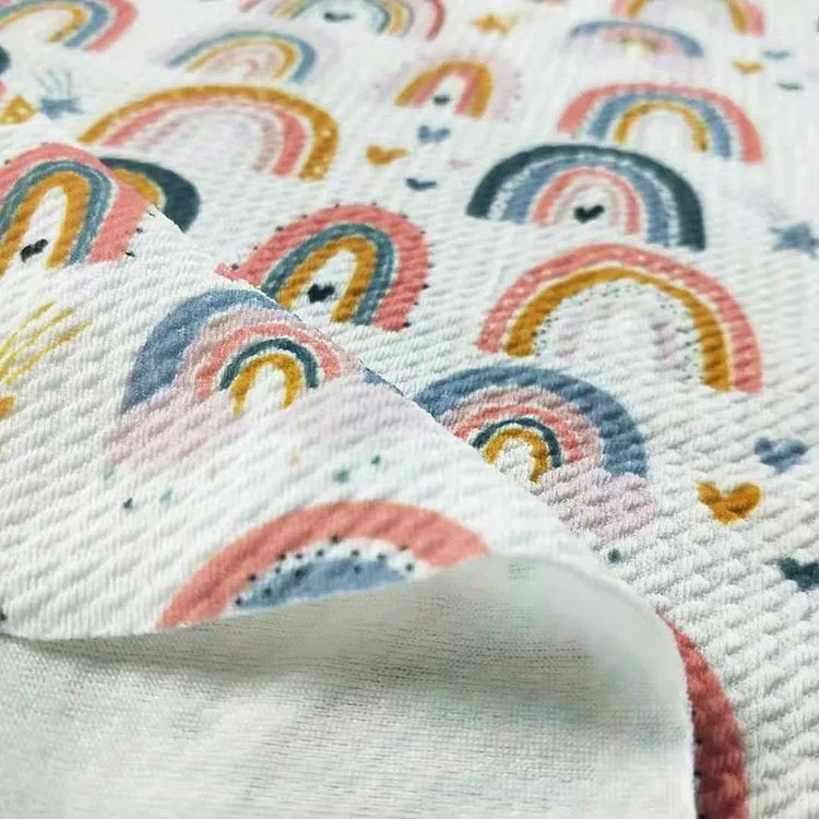 Нет минимального заказа, ткань с цифровой печатью, трикотажная полиэфирная ткань для банта