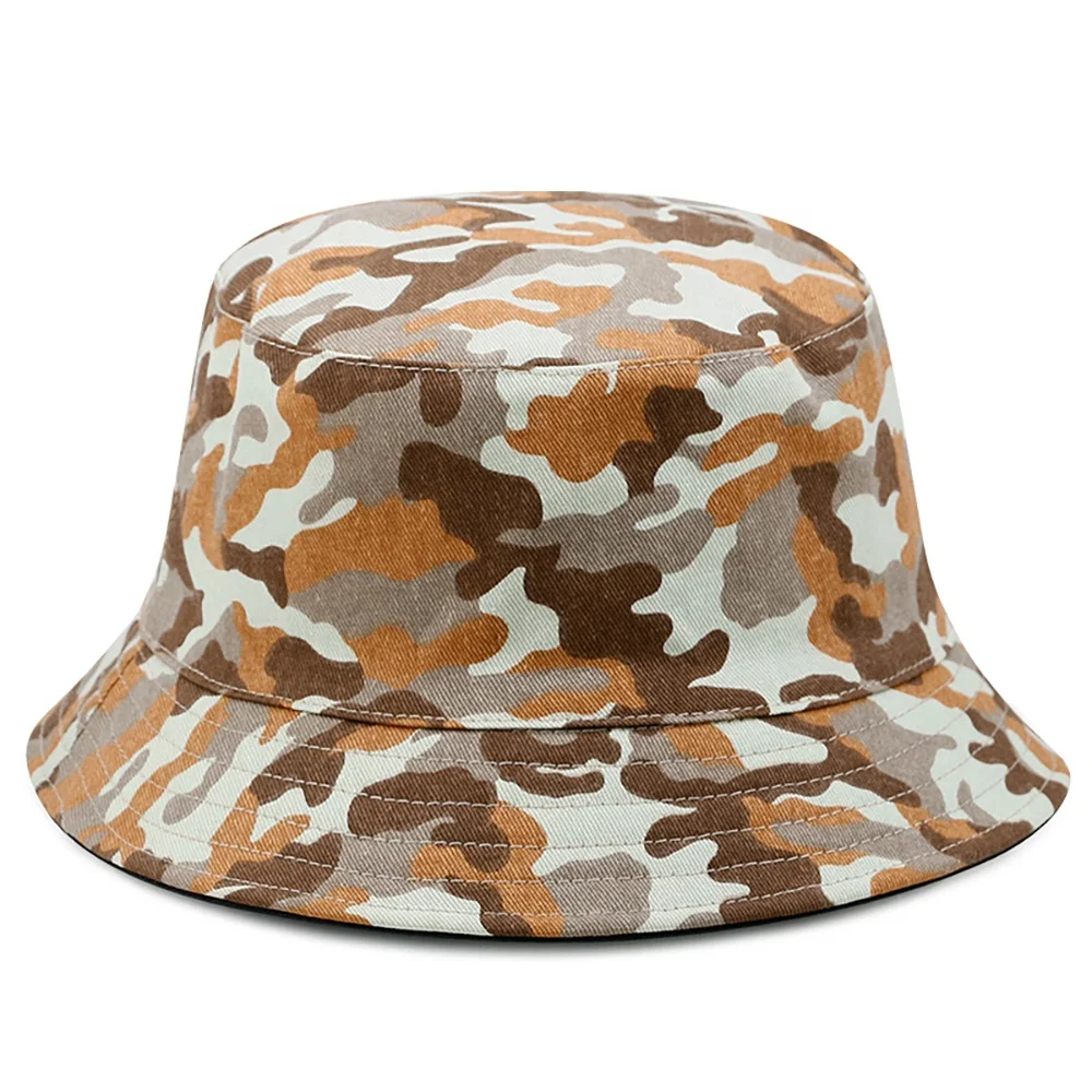 Wholesales Adult Outdoor Folding Camouflage Bucket Hat Reversible Fish Cap Fashion Classics Style Fishing Hats With Camo Pattern
