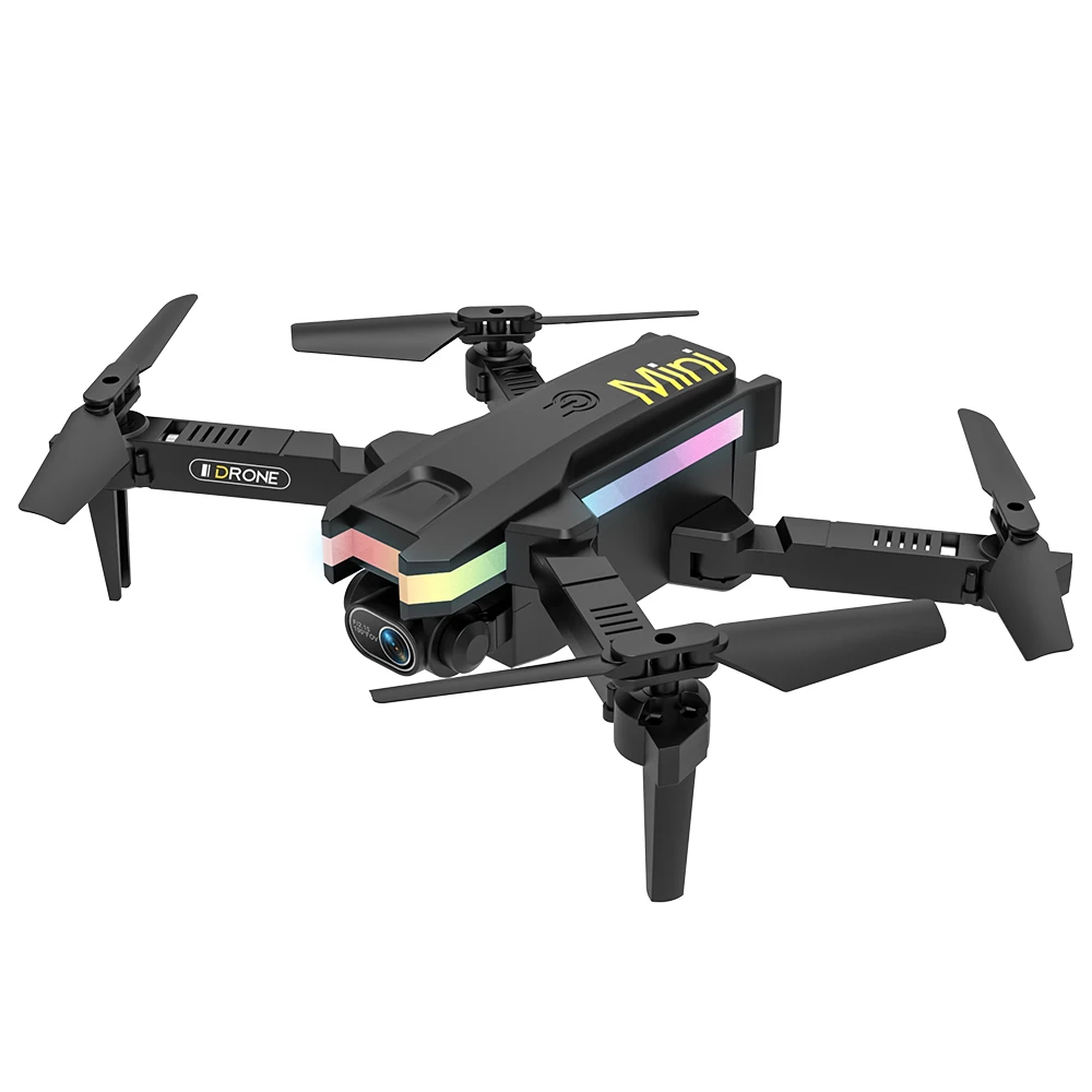 New Mini XT8 Drone 4KHD Drone WIFI FPV Air Pressure Fixed Altitude RC Quadcopter Remote Control Toys LSRC XT8 with LED Light