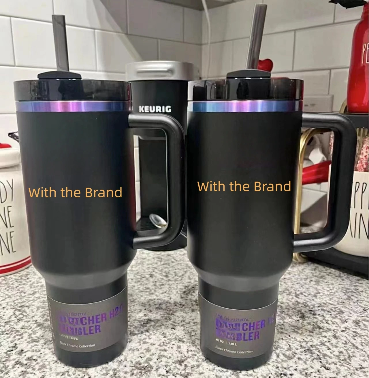 2024 1:1 Amaz oM Original Quality 40oz And 30oz High Handle Stanely Queher H2.0 Stainless Steel Tumbler with Lid and Straw