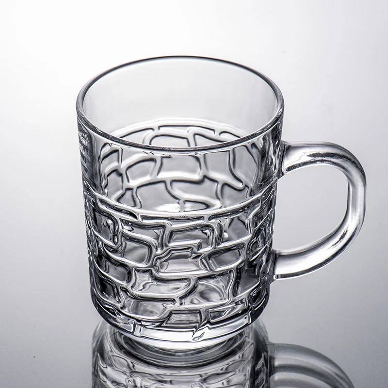 Tea Mugs China Made Glass Coffee Mug Hot Beverage Tea Cups 7.7 oz