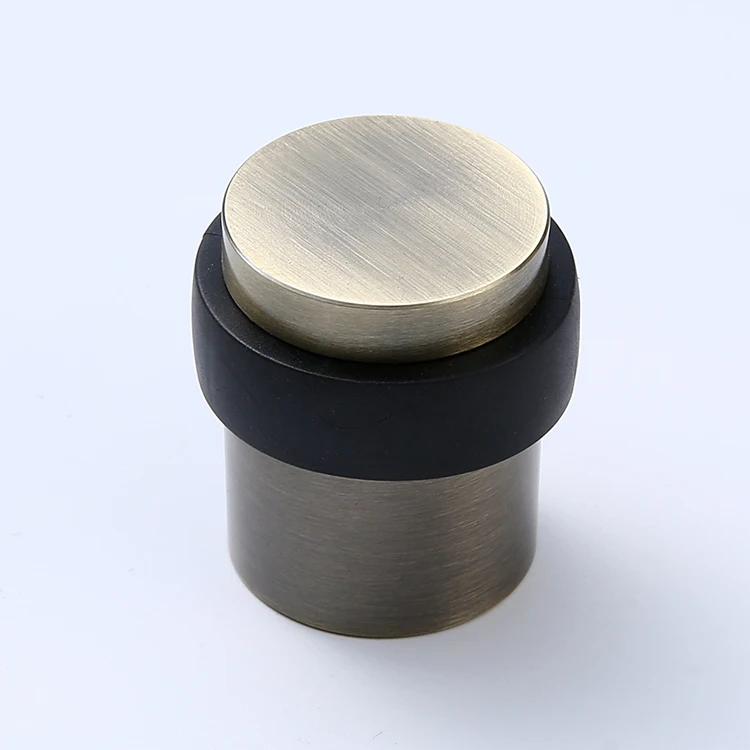 Wholesale Aluminum Black Cushion Rubber Wall Mount Door Stopper with Adhesive Sticker Door Stopper Rubber