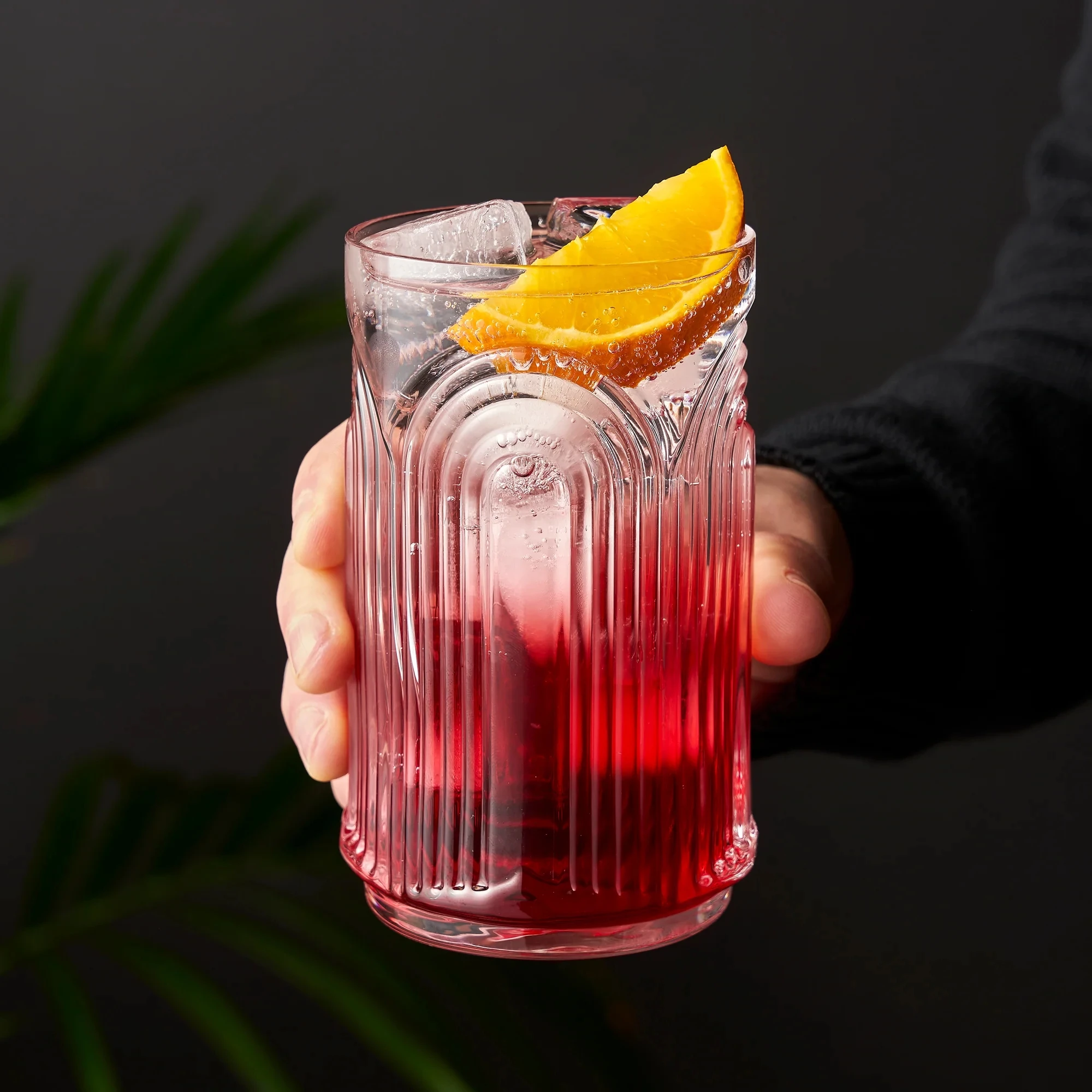 Factory Wholesale Old Fashioned Vintage 18 oz Arch U Shaped Lead-free crystal Highball Glasses Set