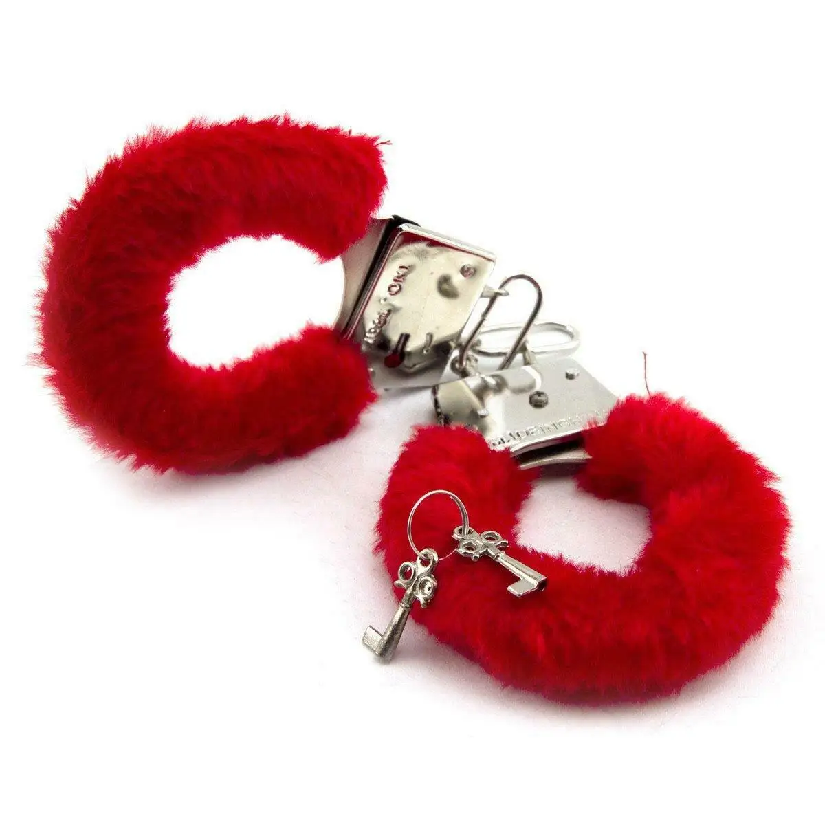 Fluffy Furry Handcuffs Hen Fancy Dress Stag Night Girls Party Role Play Sexy Toy Red Handcuffs