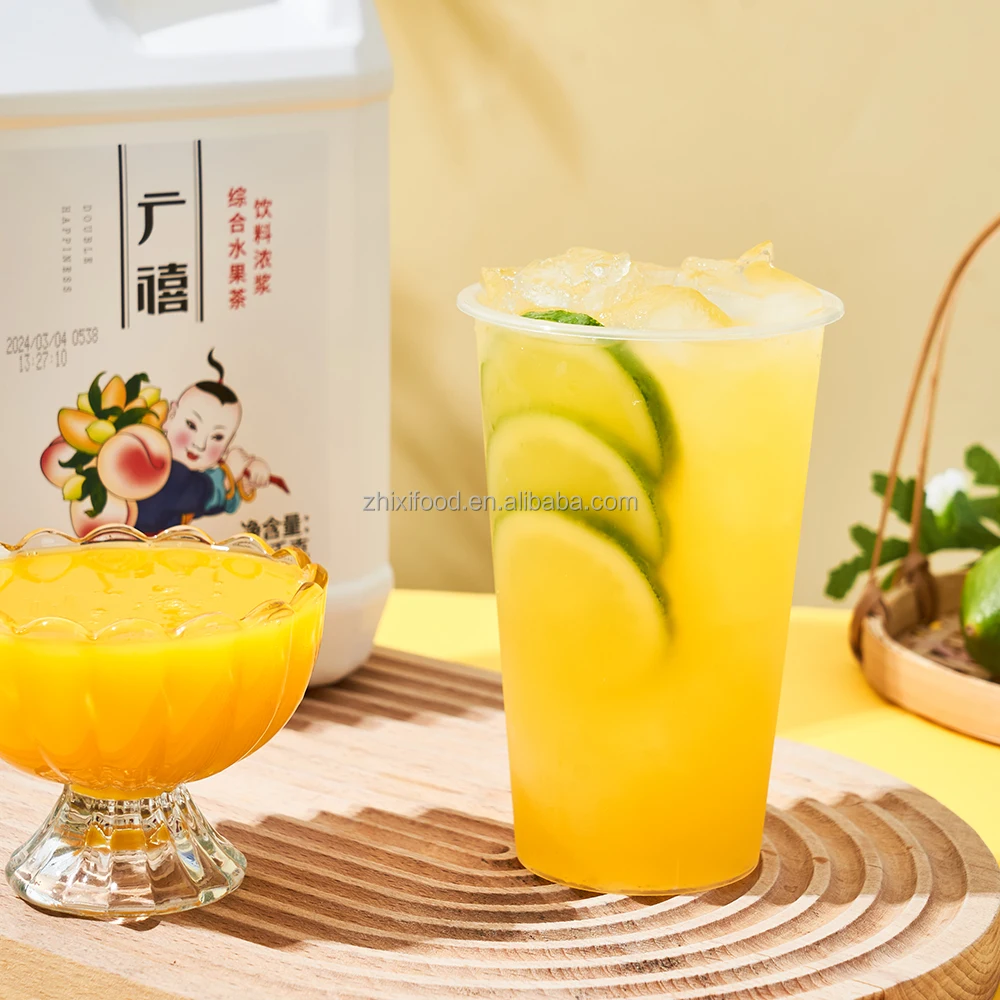 2023 New Arrivals Bulk Package 2.5kg Assorted Fruit/Multi Fruit Juice Concentrate for Bubble Tea