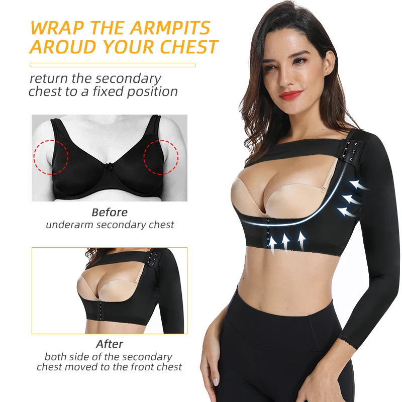 Wholesale Compression Sleeves Arm Upper Shape Post Surgery Tops Colombian Fajas Shapewear