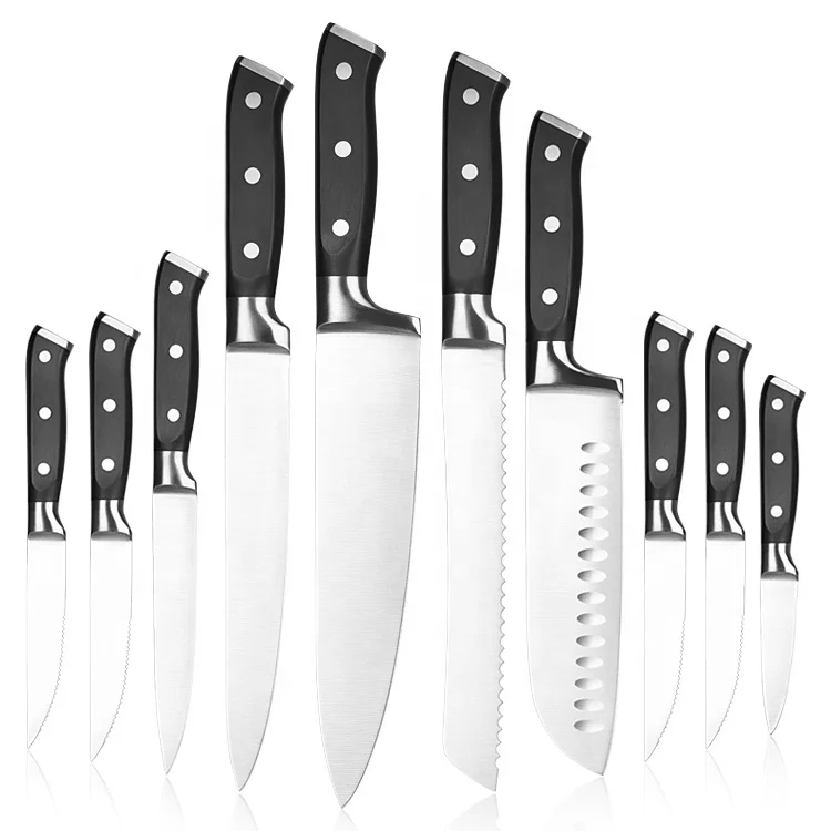 Asiakey Multifunction Knaif Stand Stainless Steel Design 14-Pieces Set Of Knives Kitchen Knife Chef