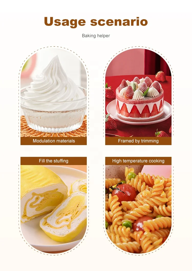 Factory Custom Plastic Handle Kitchen Baking Scraper Cake Cream Printed Silicone Spatulas For Caking