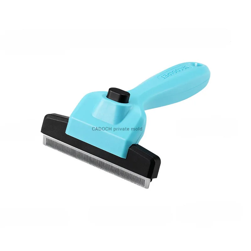 Горячая продажа абс + нержавеющая сталь ПЭТ Расческа для удаления волос ПЭТ Массажная игла грабли гребень