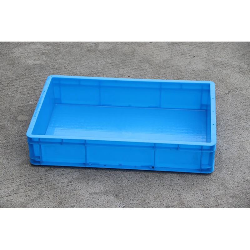 LK EU4611 Heavy Duty Foldable Collapsible Perforated Plastic Crate Solid Box Folding Container for Storage