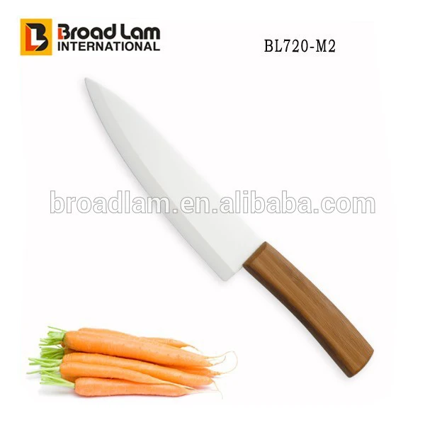 7 Inch Kitchen Wood handle Tool Zirconia Ceramic Chef Knife Meat Knife