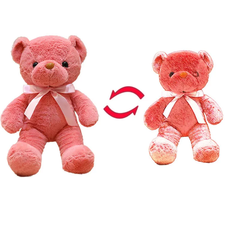 OEM ODM Plush Bear Soft Toys Free Sample Soft Shape Colorful Electric Doll Fashion Led Teddy Bear Light Up Stuffed Animals Toy