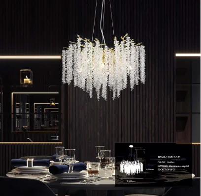 Luxury Living Room Lamp Crystal Ceiling Lamp Villa Banquet Decoration Tree Branch Crystal Chandelier
